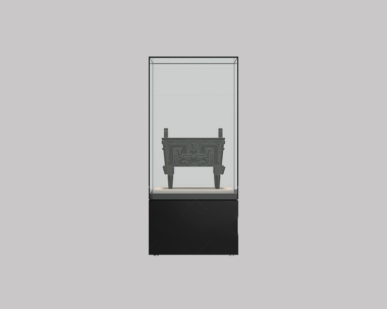 GF customized new design high-end fashion museum upright showcase