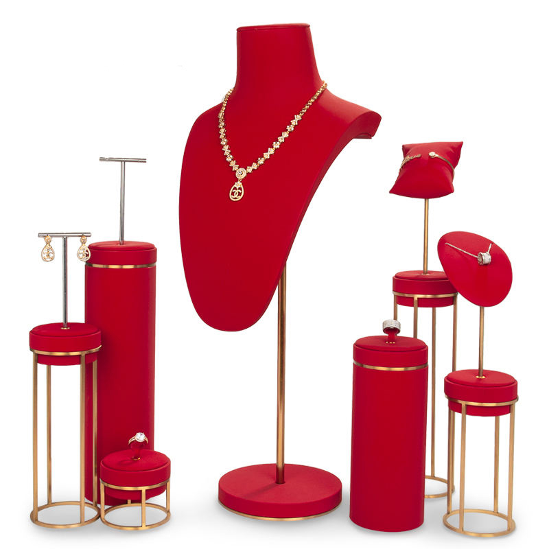 Rings, earrings,  necklaces, pendants, jewelry window display racks
