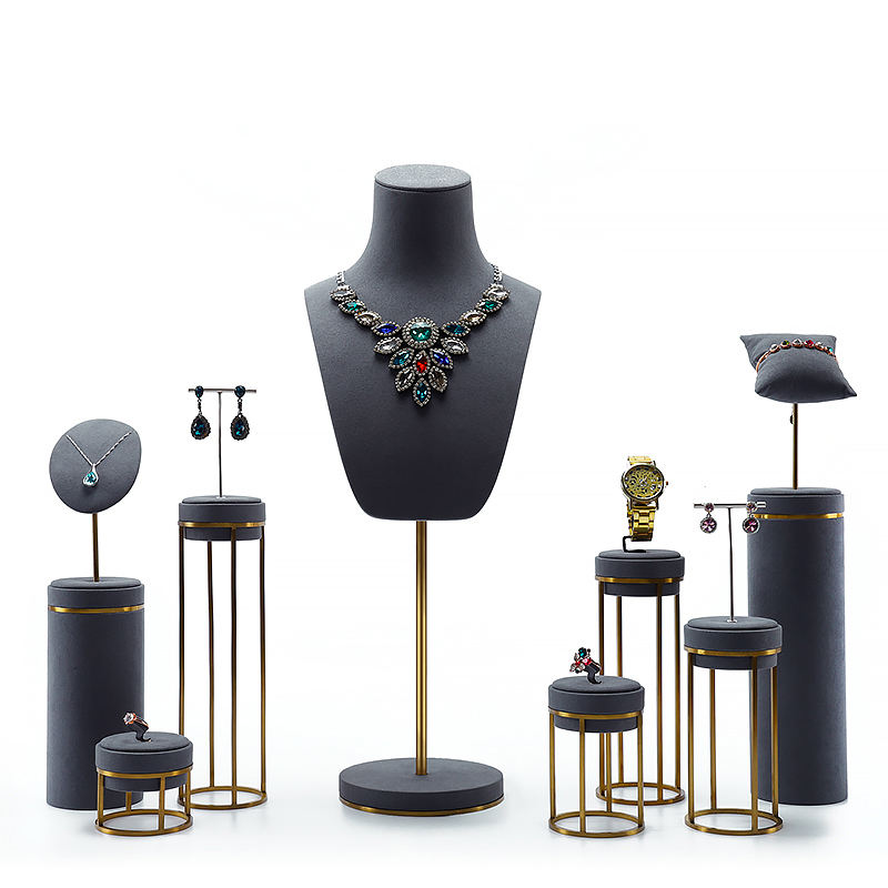 Rings, earrings,  necklaces, pendants, jewelry window display racks