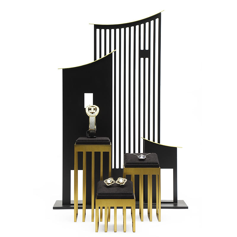 Rings, earrings,  necklaces, pendants, jewelry window display racks