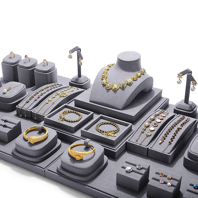 Rings, earrings,  necklaces, pendants, jewelry window display racks