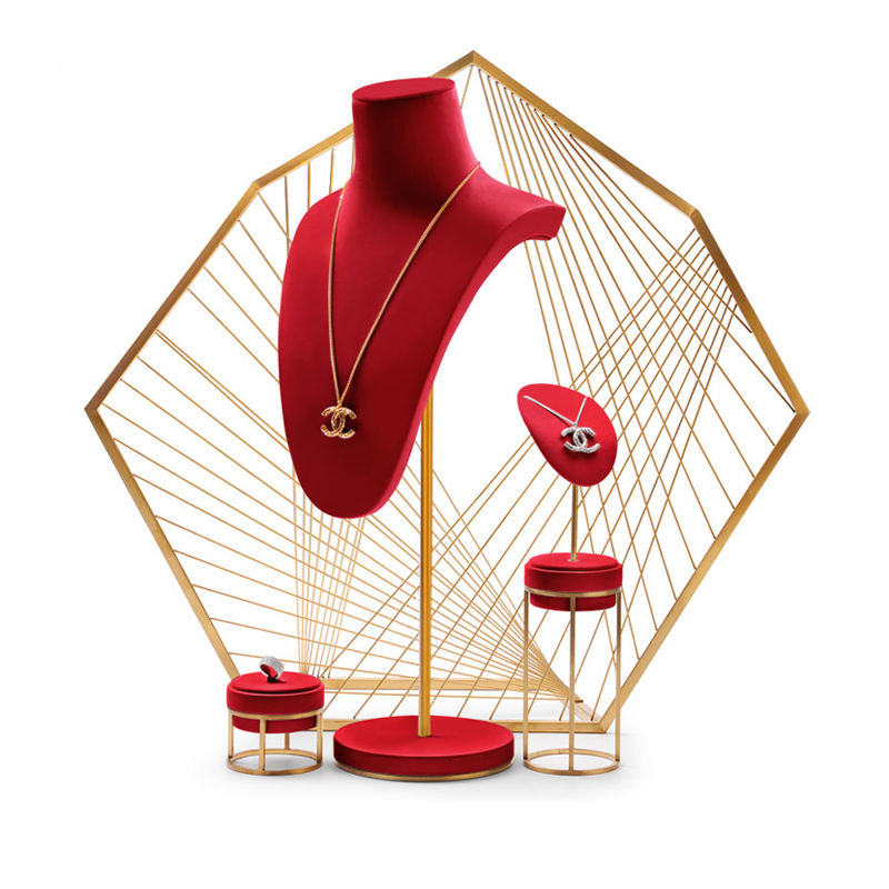 Rings, earrings,  necklaces, pendants, jewelry window display racks