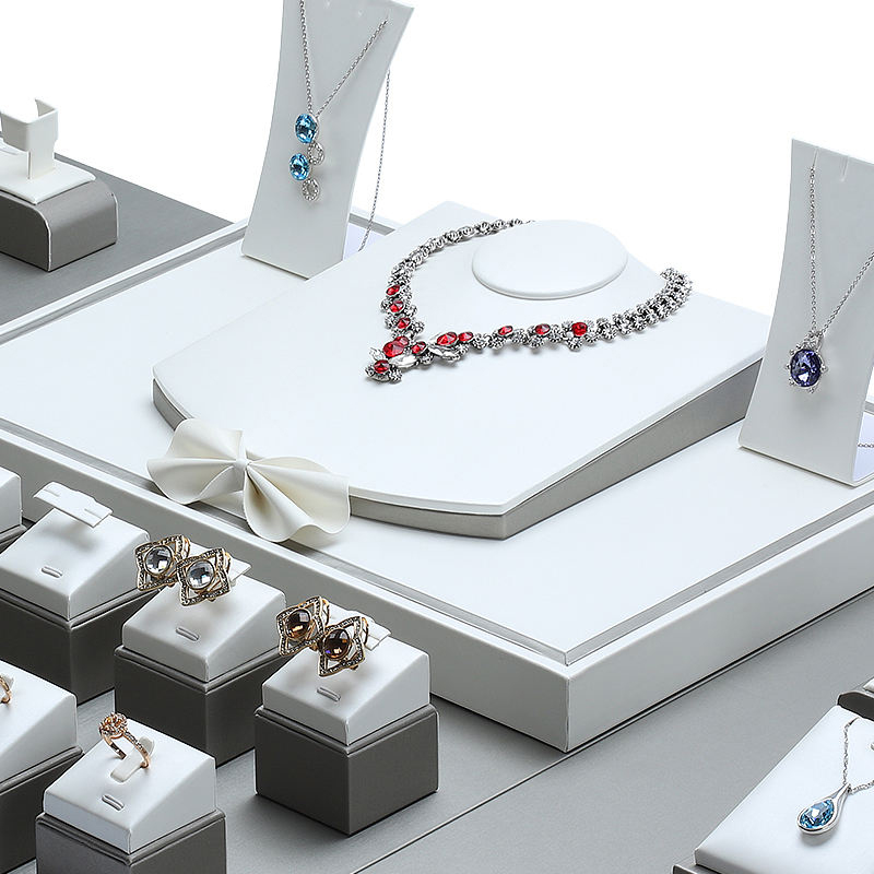Rings, earrings,  necklaces, pendants, jewelry window display racks