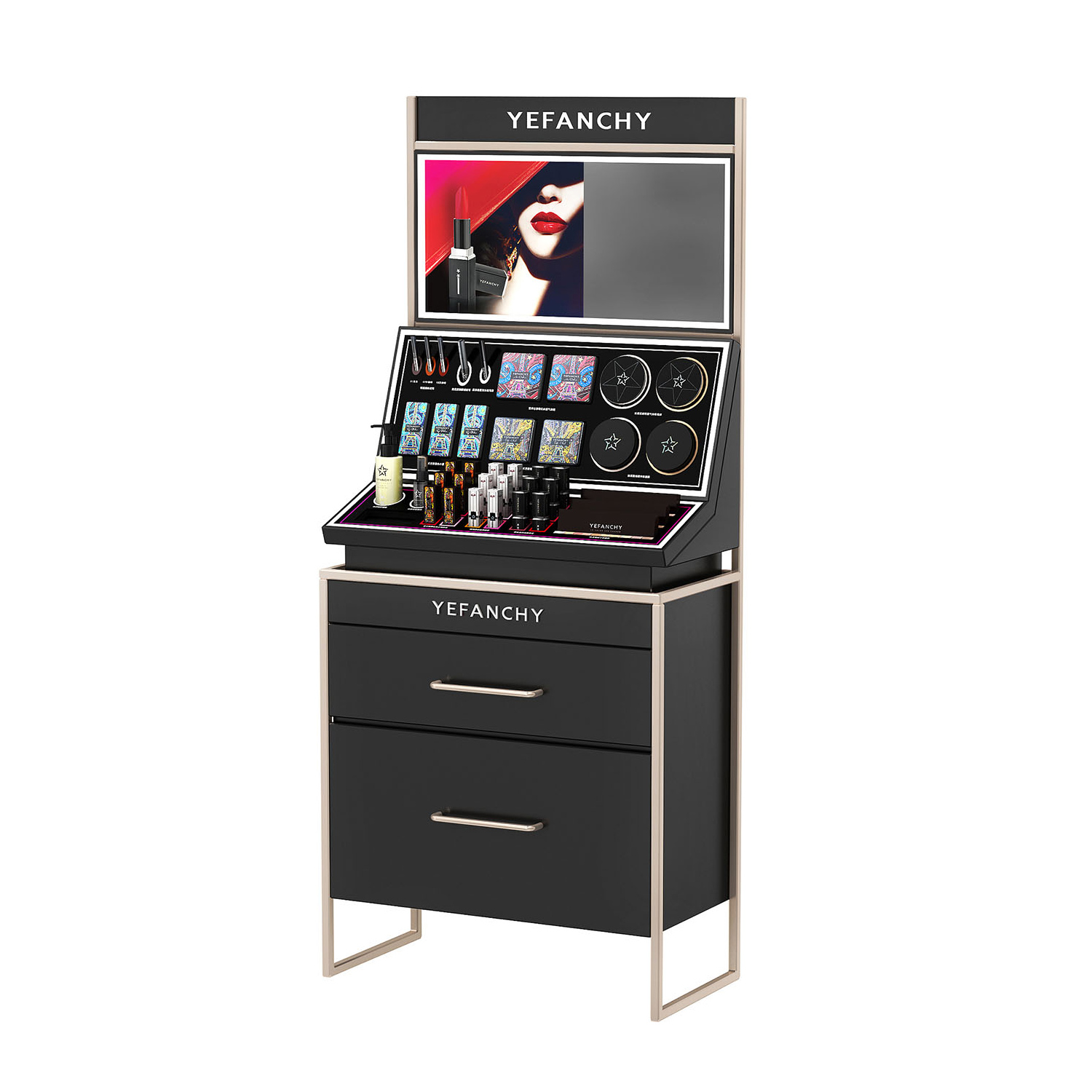 Make-up display showcase