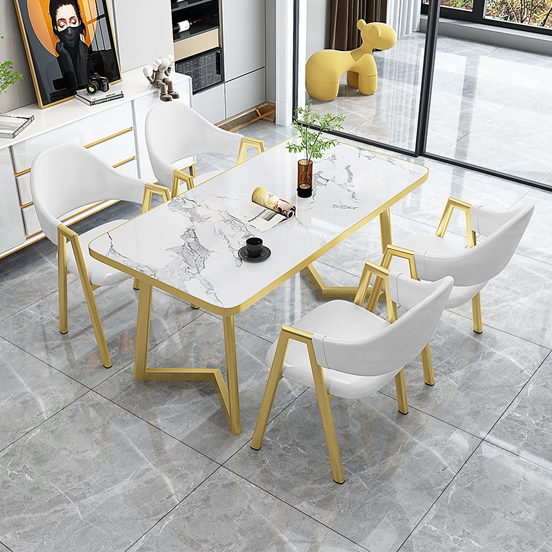 Store reception desk and chairs