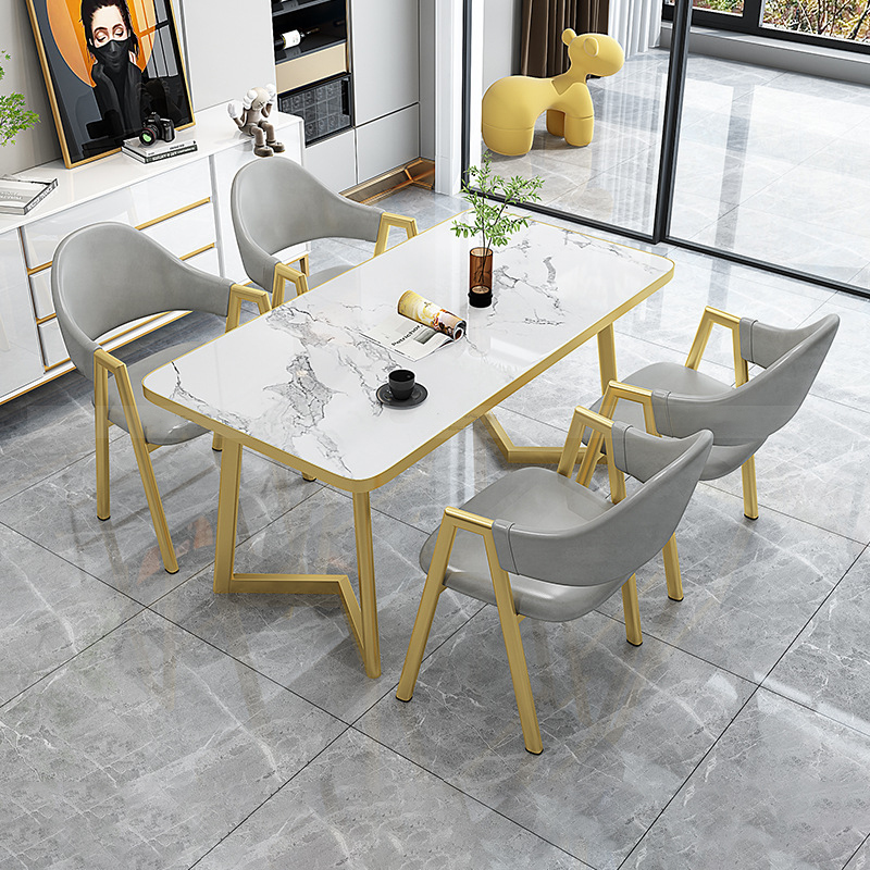 Store reception desk and chairs