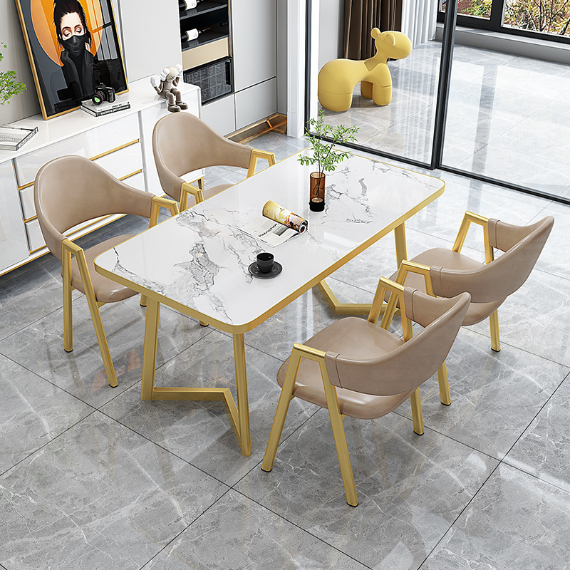 Store reception desk and chairs
