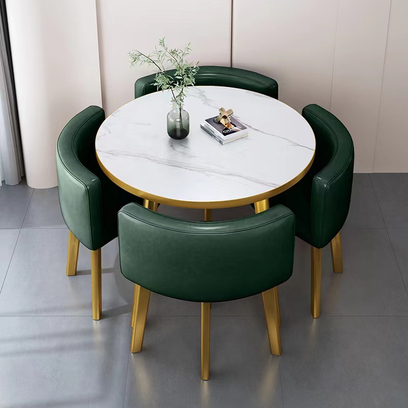 Store reception desk and chairs