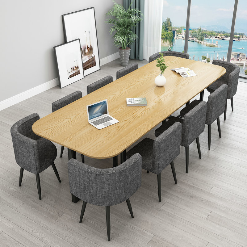 Store reception desk and chairs
