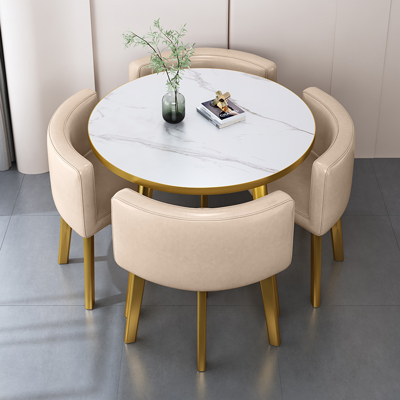 Store reception desk and chairs
