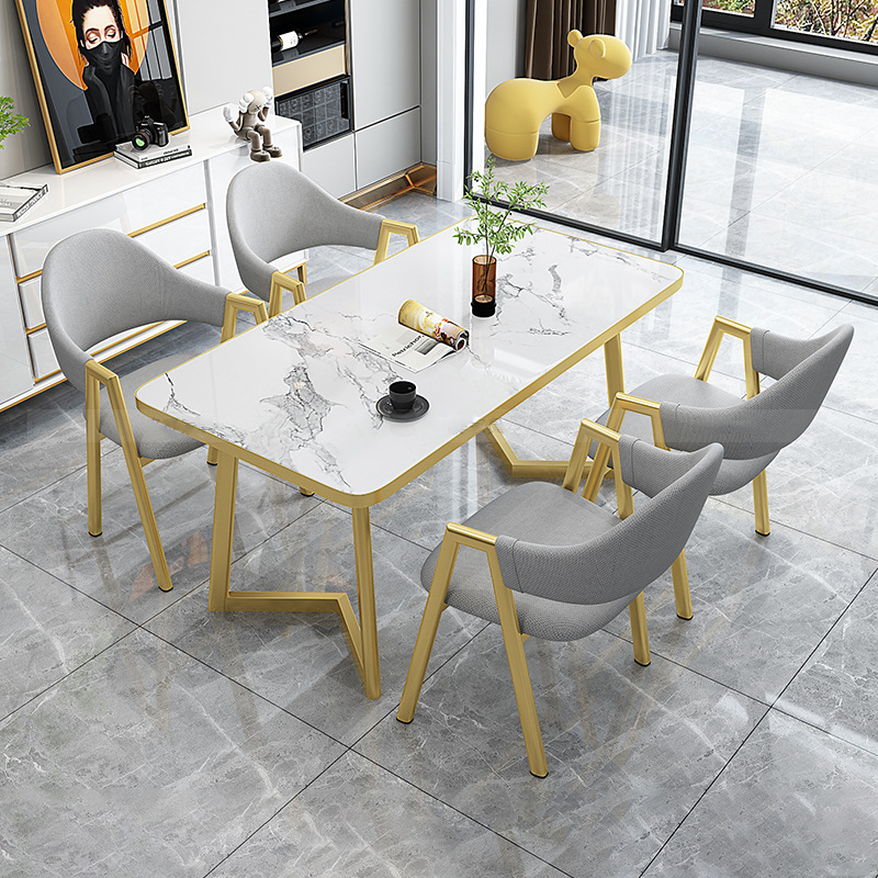 Store reception desk and chairs
