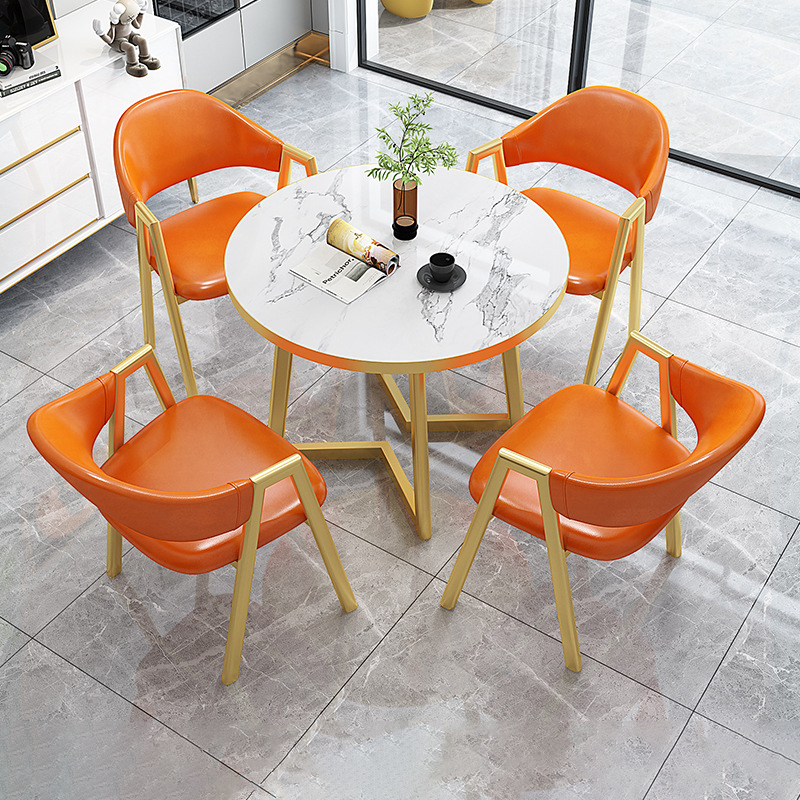 Store reception desk and chairs