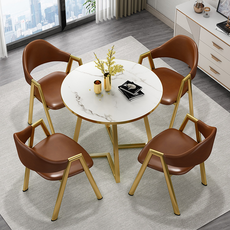 Store reception desk and chairs